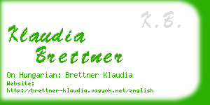 klaudia brettner business card